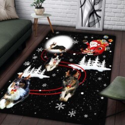 Australian Shepherd Reindeer Rectangle Limited Edition Rug