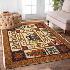 Autumn Pumpkin Crow Squirrel Limited Edition Rug