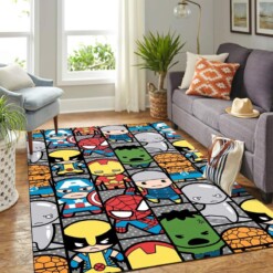 Avengers Chibi Cute Pattern Carpet Rug