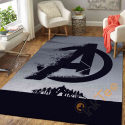 Avengers Logo Vector Area Rug