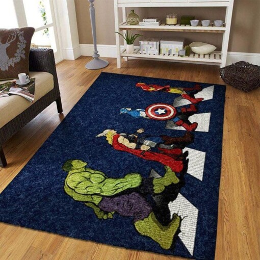 Avengers Marvel Superheroes Thanos Thor Captain American Iron Man Decorative Floor Rug