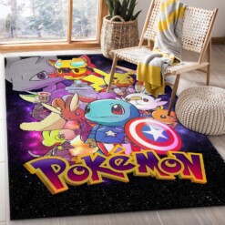 Avengers Pokemon Rug  Custom Size And Printing