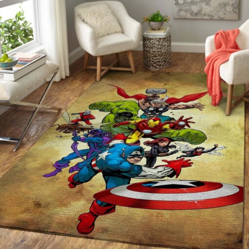 Avengers Superhero Rug  Custom Size And Printing