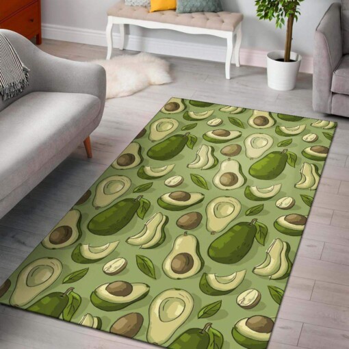 Avocado Pattern Print Design Limited Edition Rug