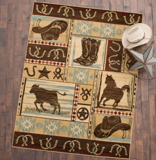Awesome Cowboy Things Rectangle Limited Edition Rug