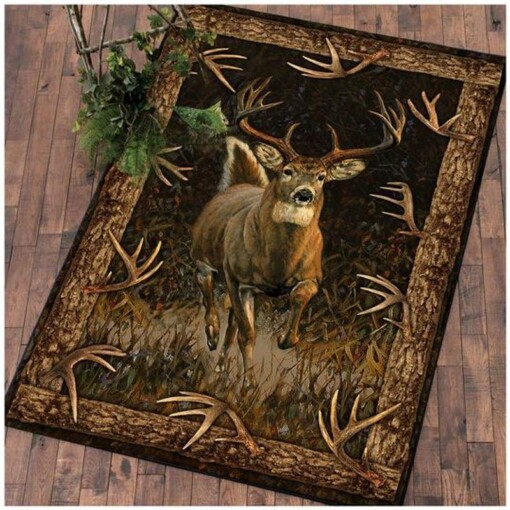 Awesome Deer Hunting Rectangle Limited Edition Rug