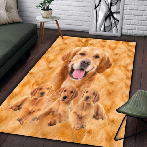 Awesome Golden Retriever Rectangle Limited Edition Rug
