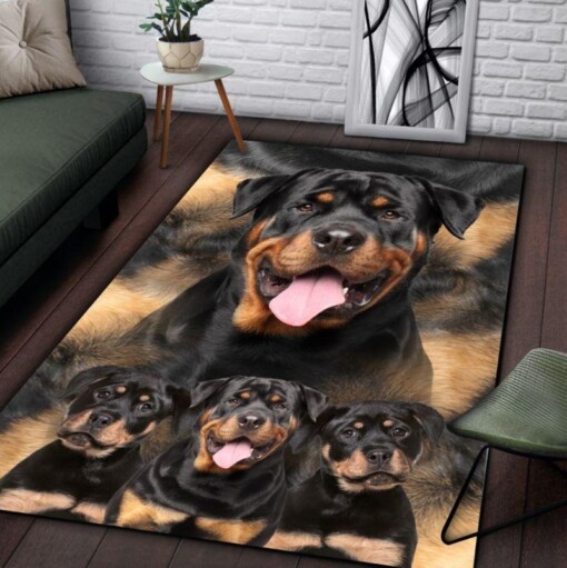 Awesome Rottweiler Rectangle Limited Edition Rug