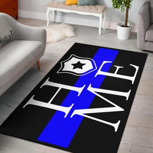 Awesome Thin Blue Line home Area Limited Edition Rug