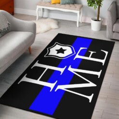 Awesome Thin Blue Line home Area Rug