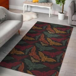 Aztec Bat Halloween Pattern Print Area Limited Edition Rug