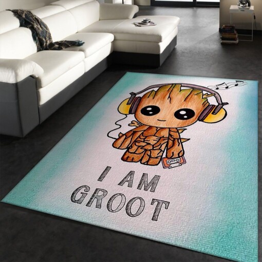 Baby Groot Guardians Of The Galaxy Rug  Custom Size And Printing