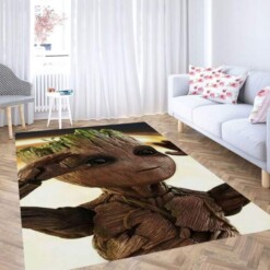 Baby Groot Wallpaper Carpet Rug