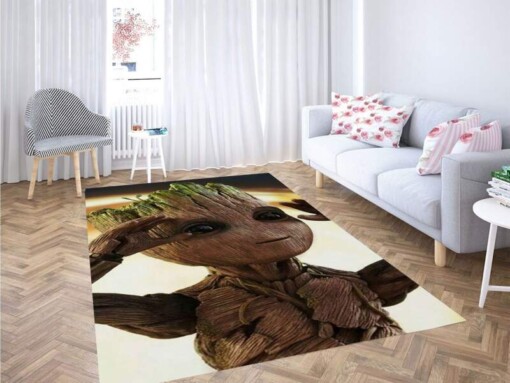 Baby Groot Wallpaper Carpet Rug