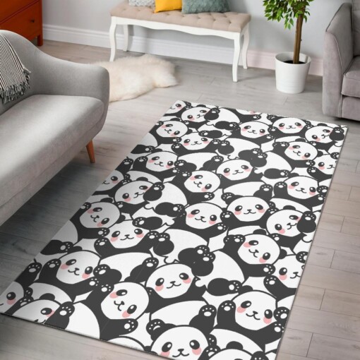 Baby Panda Pattern Print Area Limited Edition Rug