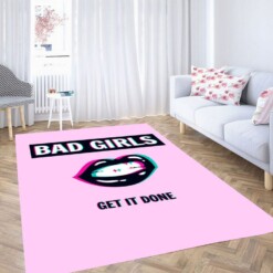 Bad Girls Get It Done Fashion Nova Living Room Modern Carpet Rug