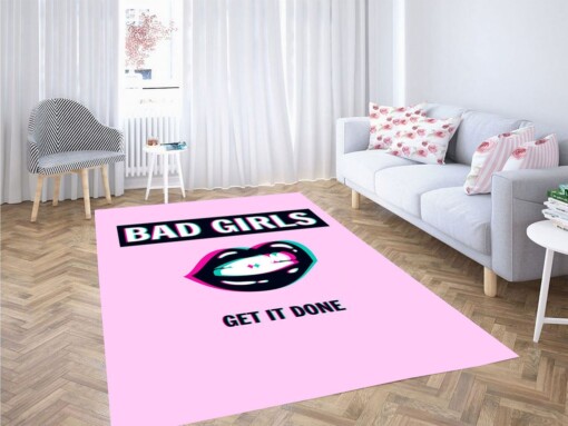 Bad Girls Get It Done Fashion Nova Living Room Modern Carpet Rug