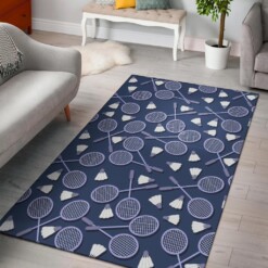 Badminton Pattern Print Area Limited Edition Rug