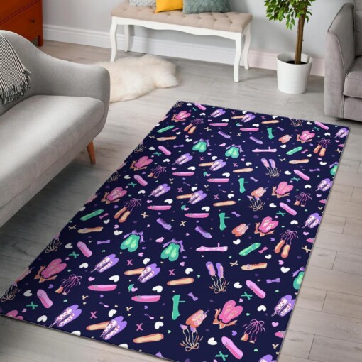 Ballet Pattern Print Area Limited Edition Rug