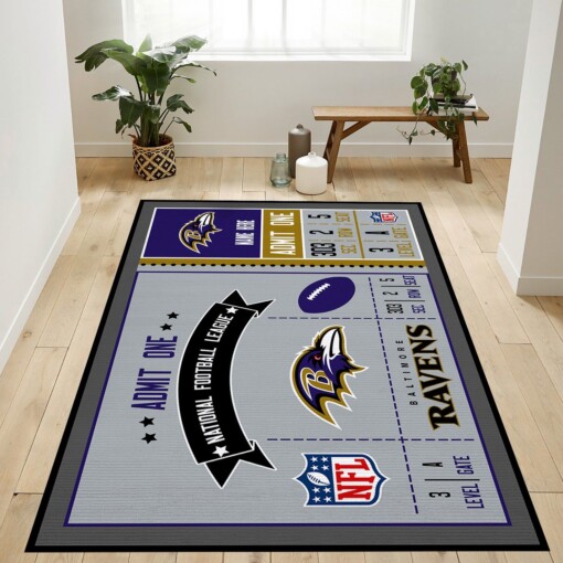 Baltimore Ravens NFL Rug  Custom Size And Printing