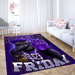 Baltimore Ravens Purple Friday Living Room Modern Carpet Rug