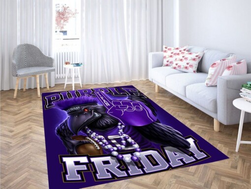 Baltimore Ravens Purple Friday Living Room Modern Carpet Rug