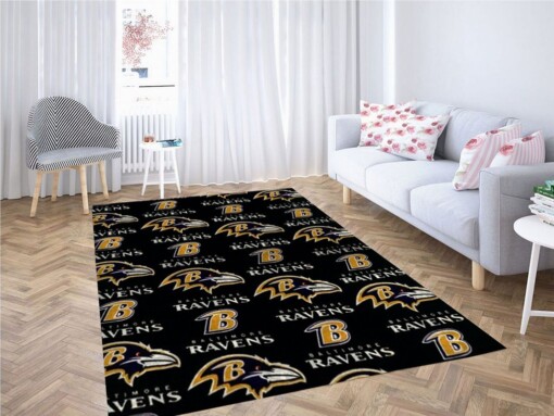 Baltimore Ravens Wood Wallpaper Living Room Modern Carpet Rug