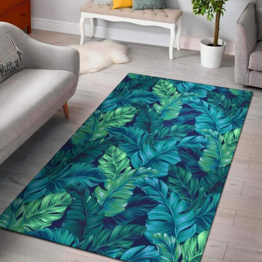 Banana Leaf Pattern Print Design Limited Edition Rug