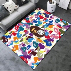 Bape Fashion Brand Combination Of Colors Area Limited Edition Rug