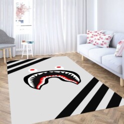 Bape White Wallpaper Living Room Modern Carpet Rug