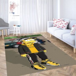 Bart Simpson Human Race Living Room Modern Carpet Rug