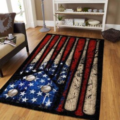 Baseball American Flag Rectangle Limited Edition Rug