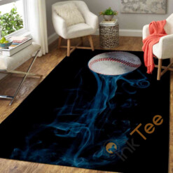 Baseball Ball Area Rug