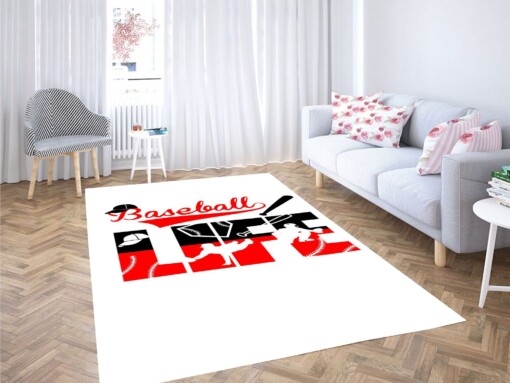 Baseball Life Carpet Rug