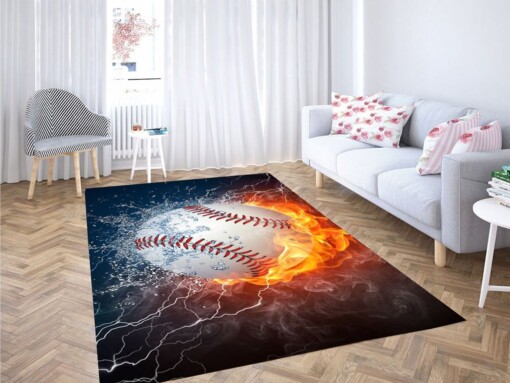 Baseball Logos Living Room Modern Carpet Rug