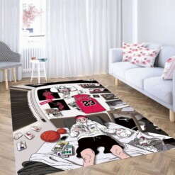 Basketball And Hypebeast Nba Living Room Modern Carpet Rug
