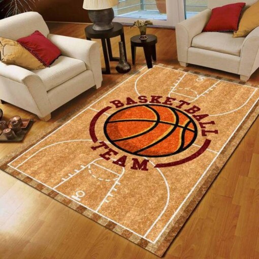 Basketball Team Rectangle Limited Edition Rug