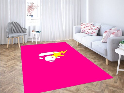 Bathing Pink Ape Wallpaper Carpet Rug