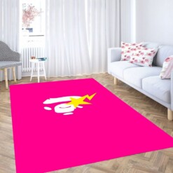 Bathing Pink Ape Wallpaper Living Room Modern Carpet Rug