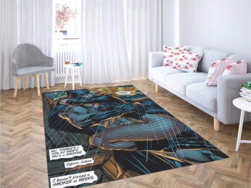 Batman And Black Canary Kiss Carpet Rug