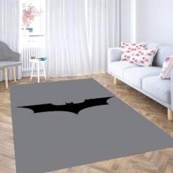 Batman Black And White Logo Carpet Rug