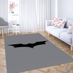 Batman Black And White Logo Living Room Modern Carpet Rug