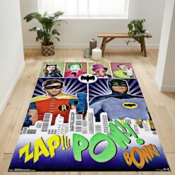 Batman Cartoon Rug  Custom Size And Printing