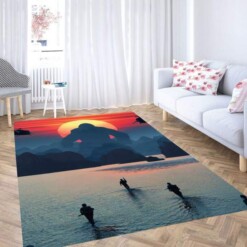 Battle With Kong Skull Island Carpet Rug