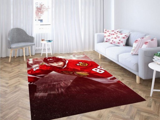 Bauer Blackhawks Player Living Room Modern Carpet Rug
