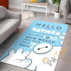 Baymax Big Hero Disney Movies Coloring World Mickey Lover Rug