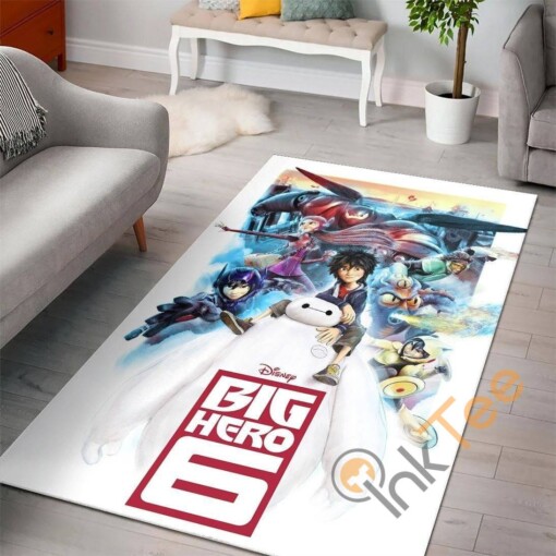 Baymax Big Hero Disney Movies Living Room Carpet Floor Decor Fashion Brand Rug