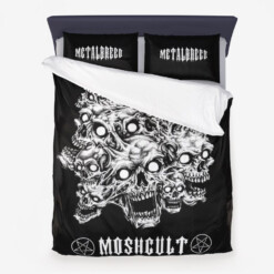 MetalBreed Skull Pentagram Heavy Metal Music Thrash Metal Death Metal 3 Piece Duvet Set