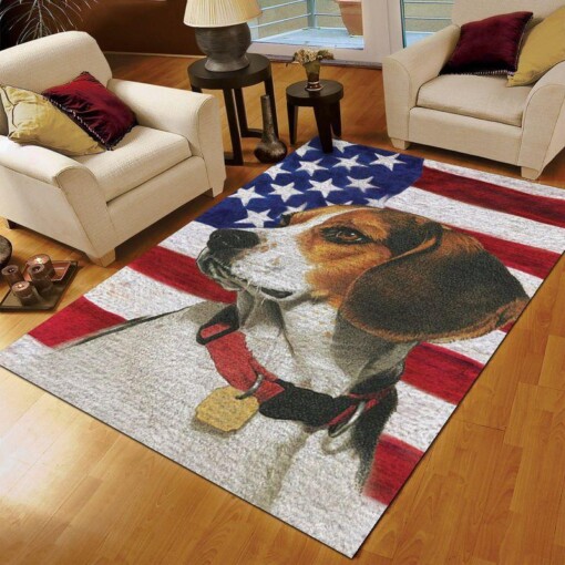 Beagle American Carrying You Limited Edition Rug