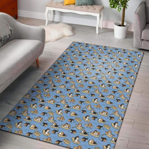 Beagle Swimming Printed Limited Edition Rug
